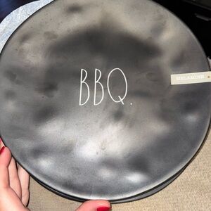 Rae Dunn Black BBQ Melamine Plate